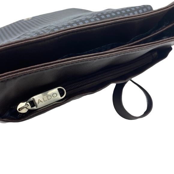 ALDO Crossbody Bag Brown Vegan Leather Equestrian Minimalist Classic Handbag - Picture 6 of 9